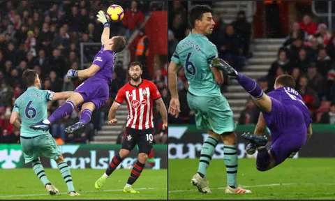 "Bernd Leno di chuyển như một siêu nhân..."