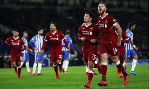 Coutinho chơi quá hay, Liverpool đè bẹp Brighton ngay trên sân khách