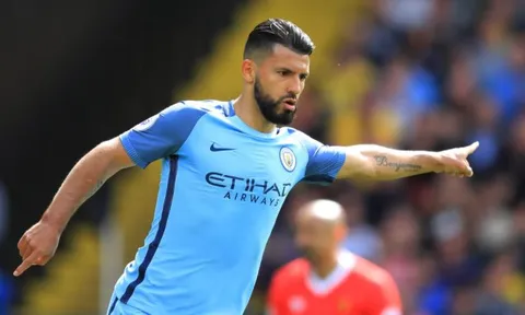 Cú đúp trước Watford giúp Aguero đạt cột mốc khủng