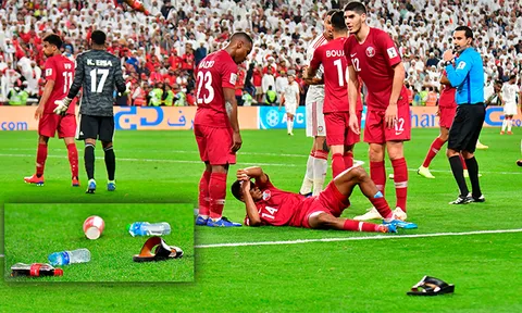 AFC vào cuộc điều tra hành vi ném giày dép vào ĐT Qatar của CĐV UAE