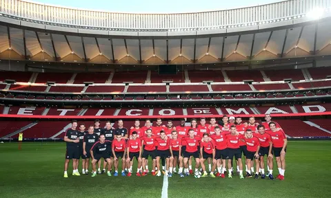 Dàn sao Atletico hớn hở dọn đến "nhà mới" Wanda Metropolitano