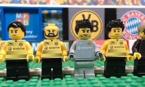 Đại thắng của Bayern trước Dortmund theo phong cách Lego