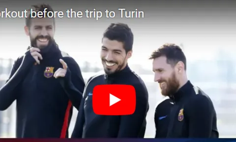 Dàn sao Barca rạng rỡ trên sân tập trước đại chiến Juventus