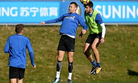 Dàn sao Inter chăm chỉ luyện "không chiến" trước cuộc đấu với Atalanta