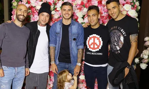 Dàn sao Inter hoá soái ca dự sinh nhật con gái của Icardi