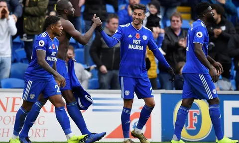 Đánh bại 'ác mộng' của Man Utd, Cardiff thoát khỏi nhóm nguy hiểm