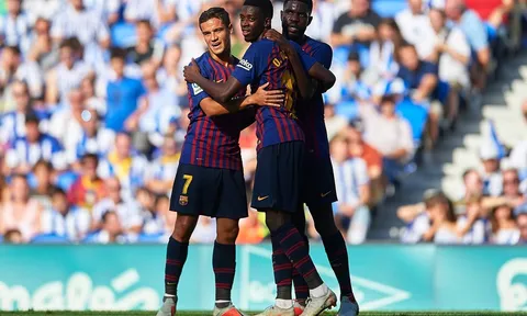 Sociedad 1-2 Barcelona: 'Bom tấn' Dembele tỏa sáng, Anoeta hết thiêng