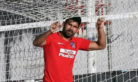 Diego Costa 'phá lưới' trong buổi tập mới nhất ở Atletico