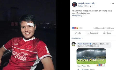 Đổ máu, rách mí mắt và đây là câu trả lời của Quang Hải