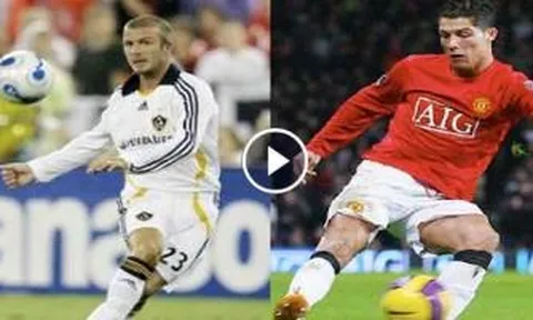 Đọ tài sút phạt Cristiano Ronaldo vs David Beckham