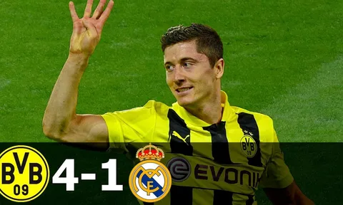 Dortmund từng hủy diệt Real Madrid 4-1