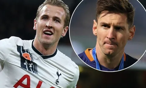Chỉ Harry Kane có cơ hội hạ bệ Messi trong năm 2017