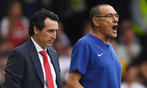 ĐÃ RÕ vì sao Emery không bắt tay Sarri sau Derby London
