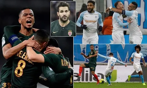 Fabregas chào sân, AS Monaco lập tức có điểm trước Marseille