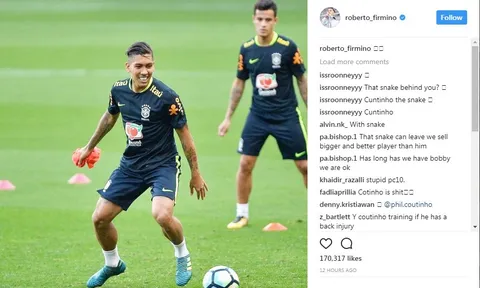 Firmino công khai 'cạch mặt' Coutinho trên tuyển Brazil