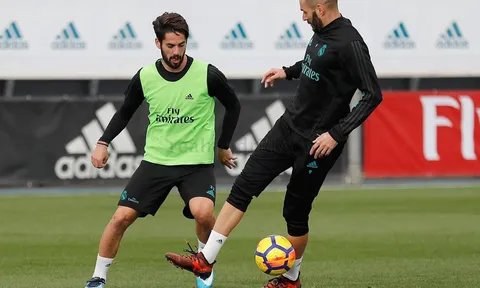 Gareth Bale trở lại, so kè cùng Isco trong buổi tập của Real