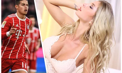 Giở thói trăng hoa, James Rodriguez 'thả thính dạo' với mỹ nữ ngực khủng