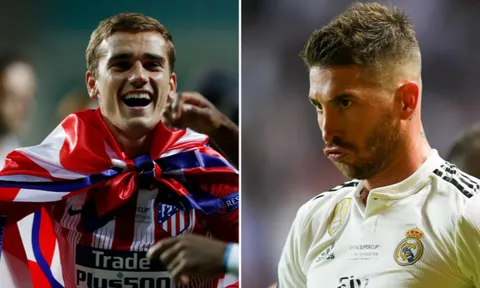 Griezmann khiến Ramos "bẽ bàng" sau chức vô địch siêu cúp châu Âu