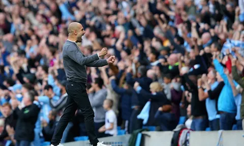 Guardiola nhảy cẫng, Aguero cười 'méo mặt' ngày Man City đại thắng