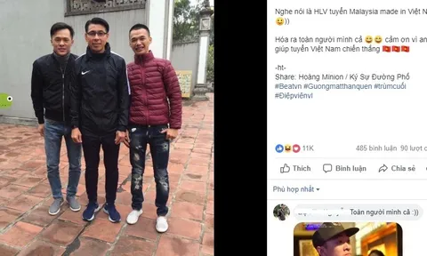 Hài hước: HLV Malaysia là 'người nhà', NHM Việt Nam rối rít cảm ơn!
