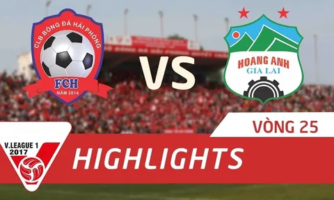 Hải Phòng 1-2 Hoàng Anh Gia Lai (Vòng 25 V-League 2017)