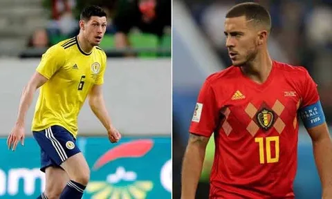 01h45 ngày 08/09, Scotland vs Bỉ: Chờ "Quỷ đỏ" diễu võ dương oai