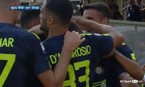 Highlights: Benevento 1-2 Inter Milan (Vòng 7 giải VĐQG Italia)