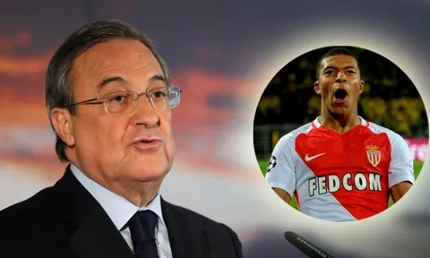 Hụt Mbappe, bố già Perez "trút giận" lên sếp Monaco