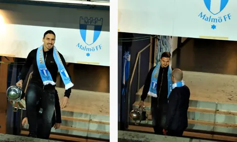 Ibrahimovic bất ngờ trở lại trao cúp cho đội bóng cũ