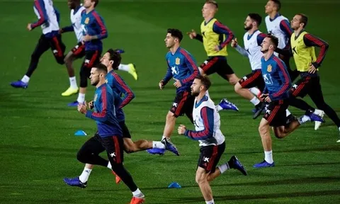 Dàn sao Real và Barca tề tựu cùng đội tuyển Tây Ban Nha