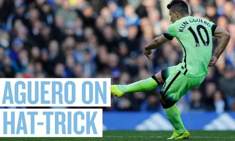 TỔNG HỢP: 12 hattrick của Aguero trong màu áo Man City