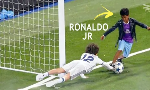 Kỹ thuật tuyệt vời của con trai Cristiano Ronaldo