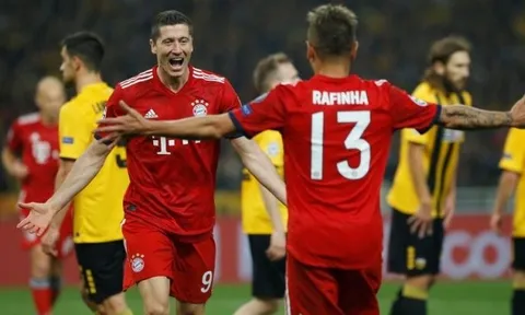 Lewandowski lập cú đúp, Bayern Munich bay cao ở Champions League