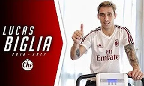 Lucas Biglia, người trấn giữ tuyến giữa mới của AC Milan