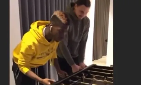 Màn kết hợp giữa Pogba và Zlatan bên ngoài sân bóng