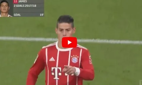 Màn trình diễn của James Rodriguez vs RB Leipzig
