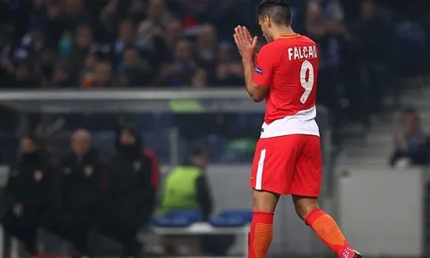'Mãnh hổ' Falcao thất thểu khi AS Monaco nhận kết cục thảm hại ở Champions League