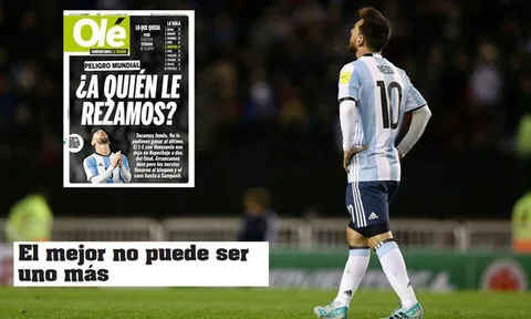 Báo Argentina trút giận lên đầu Messi