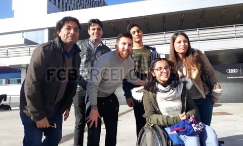 Messi và Barca chào đón nồng hậu vị khách đặc biệt