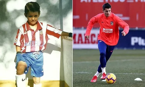 Morata có lần đầu tiên cùng Atletico Madrid