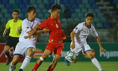 Chủ nhà U18 Myanmar chiếm vị trí thứ 2 bảng B của Indonesia