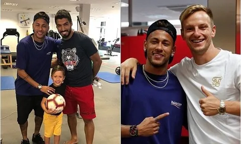 Neymar bất ngờ trở lại trong buổi tập luyện của Barca