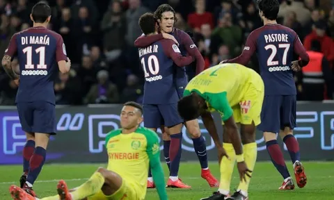 Neymar kề vai sát cánh Cavani, PSG hủy diệt cả Ligue 1