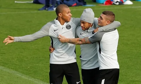 Neymar & Mbappe 'song kiếm hợp bích' quậy tưng sân tập PSG