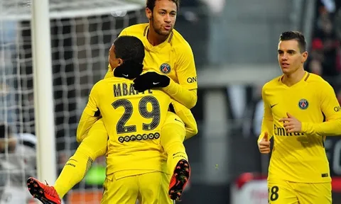 Neymar và Mbappe 'song kiếm hợp bích', PSG hủy diệt Rennes