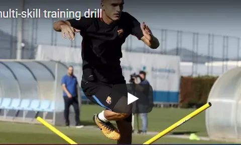 Những bài tập với kỹ năng ấn tượng của cầu thủ Barca