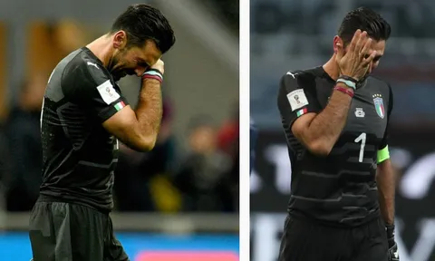 Những giọt nước mắt đau đớn của Buffon trong ngày chia tay Azzurri