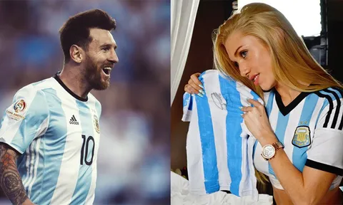 Nữ ca sĩ cổ vũ Messi giành vé World Cup
