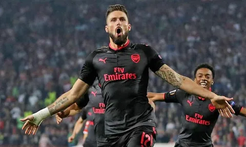 Olivier Giroud tiết lộ bí mật đằng sau siêu phẩm vào lưới Crvena Zvezda