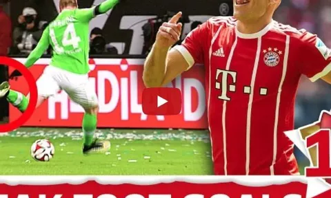 Ozil, Robben và top 10 bàn thắng từ chân không thuận đẹp nhất Bundesliga